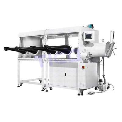 شراء صندوق قفازات الفراغ ذو قسمين محطة عمل مزدوجة استخدام المختبر online manufacture
